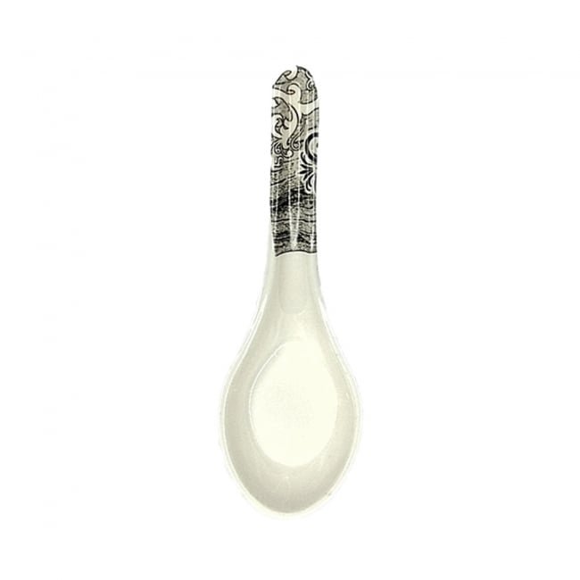 Black Border Soup Spoon