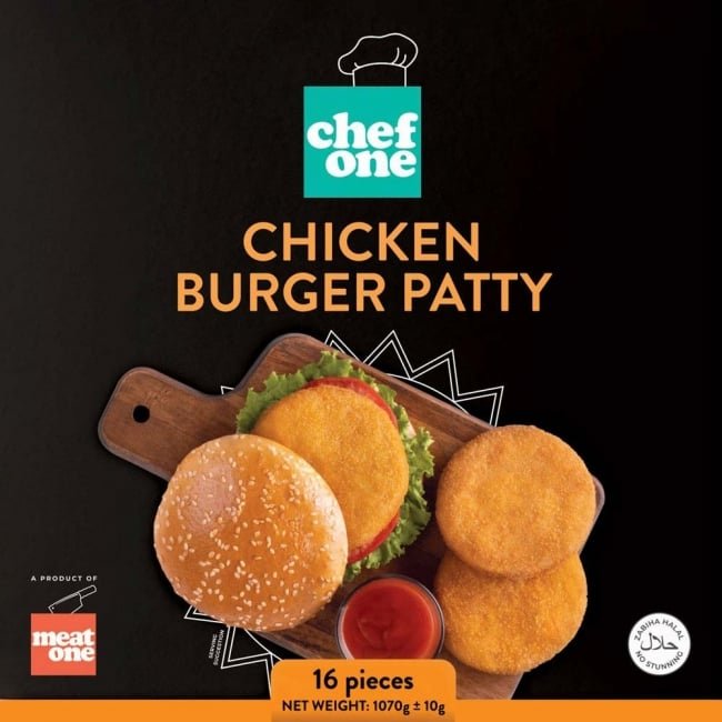 Chef One Chicken Burger Patty 16 pcs