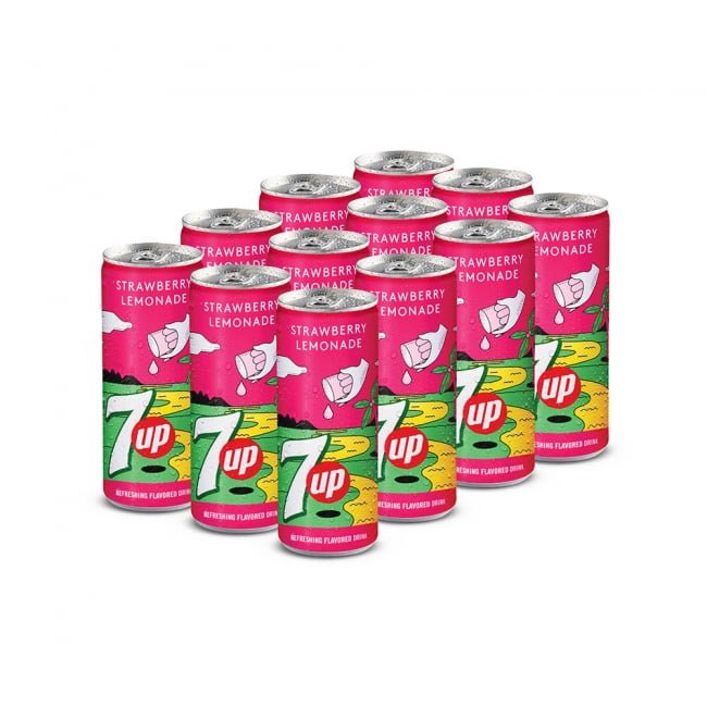 7UP Strawberry Lemonade 250ml x 12
