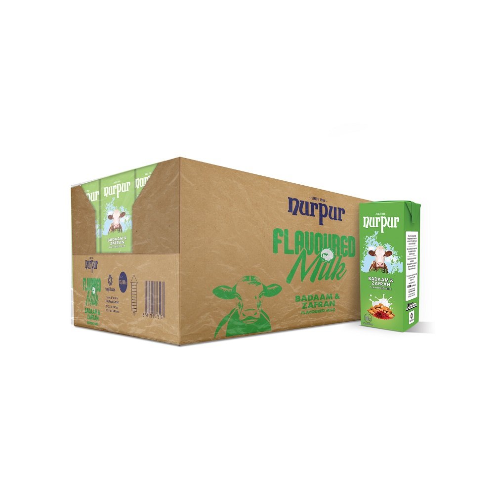 Nurpur Flavored Milk 200ML x12 Badam Zafran