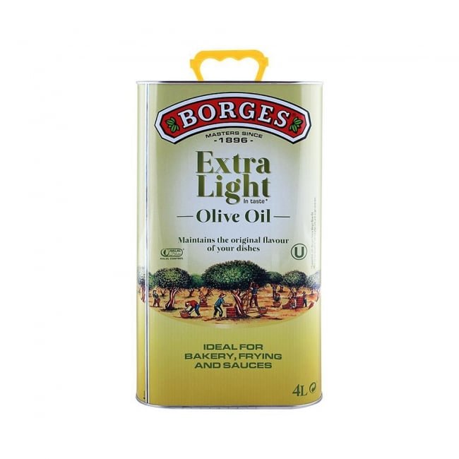 Borges Extra Light Olive Oil Tin 4L