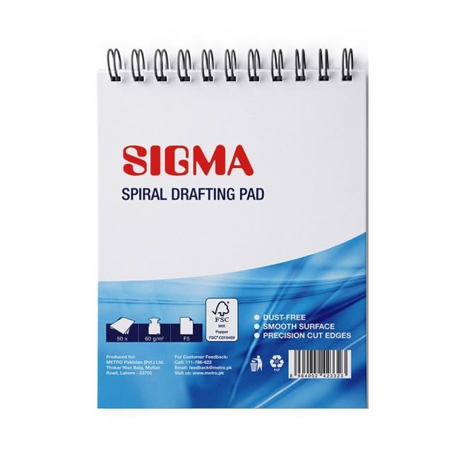 Sigma F5 Spiral Pad F5 100 Pages