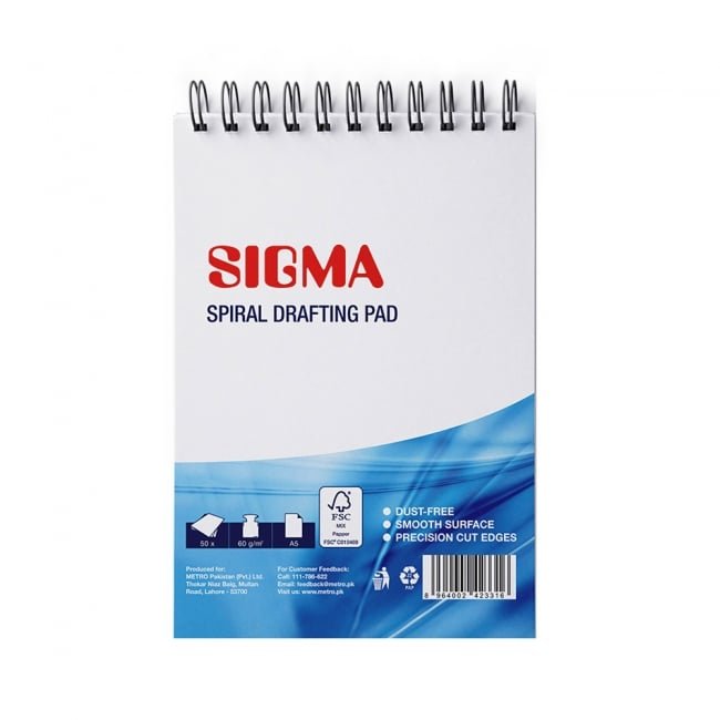 SigmaA5 Spiral Pad A5 100 Pages