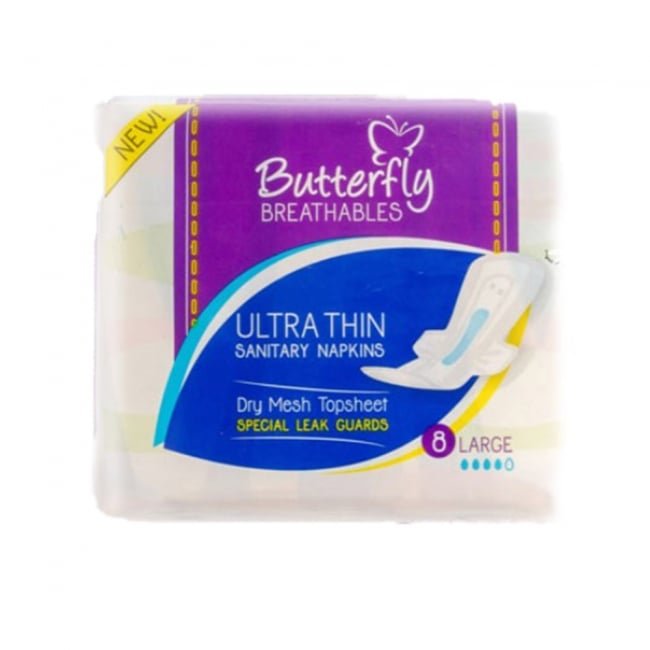 Butterfly Ultra Thin Dry Mesh Sanitary Pads Large