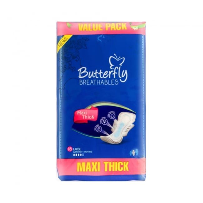 Butterfly Maxi Thick Dry Mesh Sanitary Pads Value Pack Large