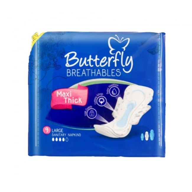 Butterfly Maxi Thick Dry Mesh Sanitary Pads Large