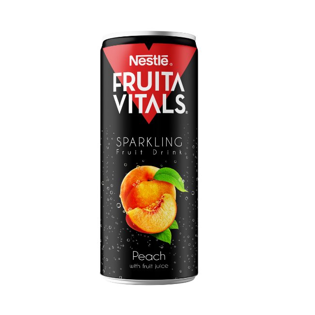 Nestle Fruita Vitals Sparkling Peach Can 250ML x12