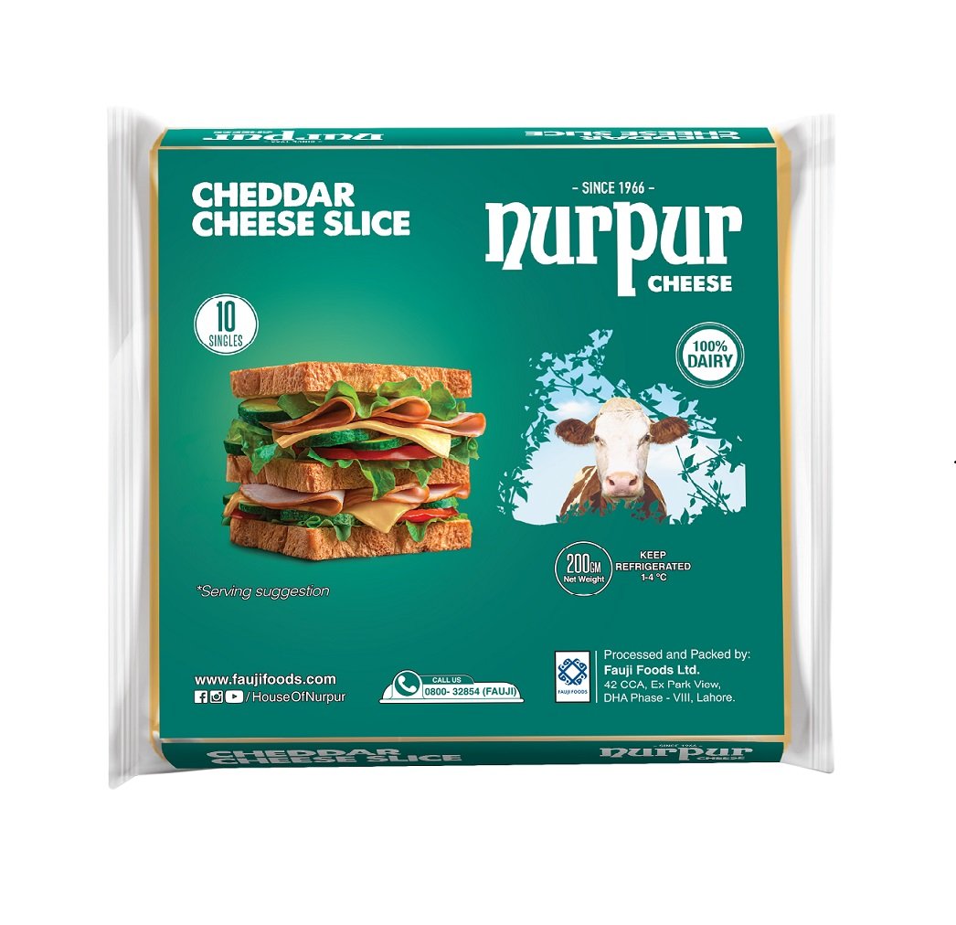 Nurpur Cheddar Cheese Slices 200GM