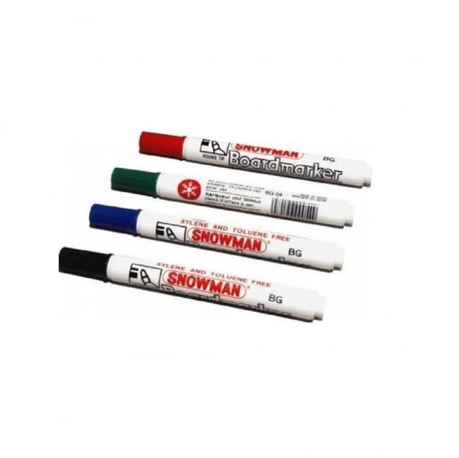 Snowman Erasable Markers 70 Black  x4