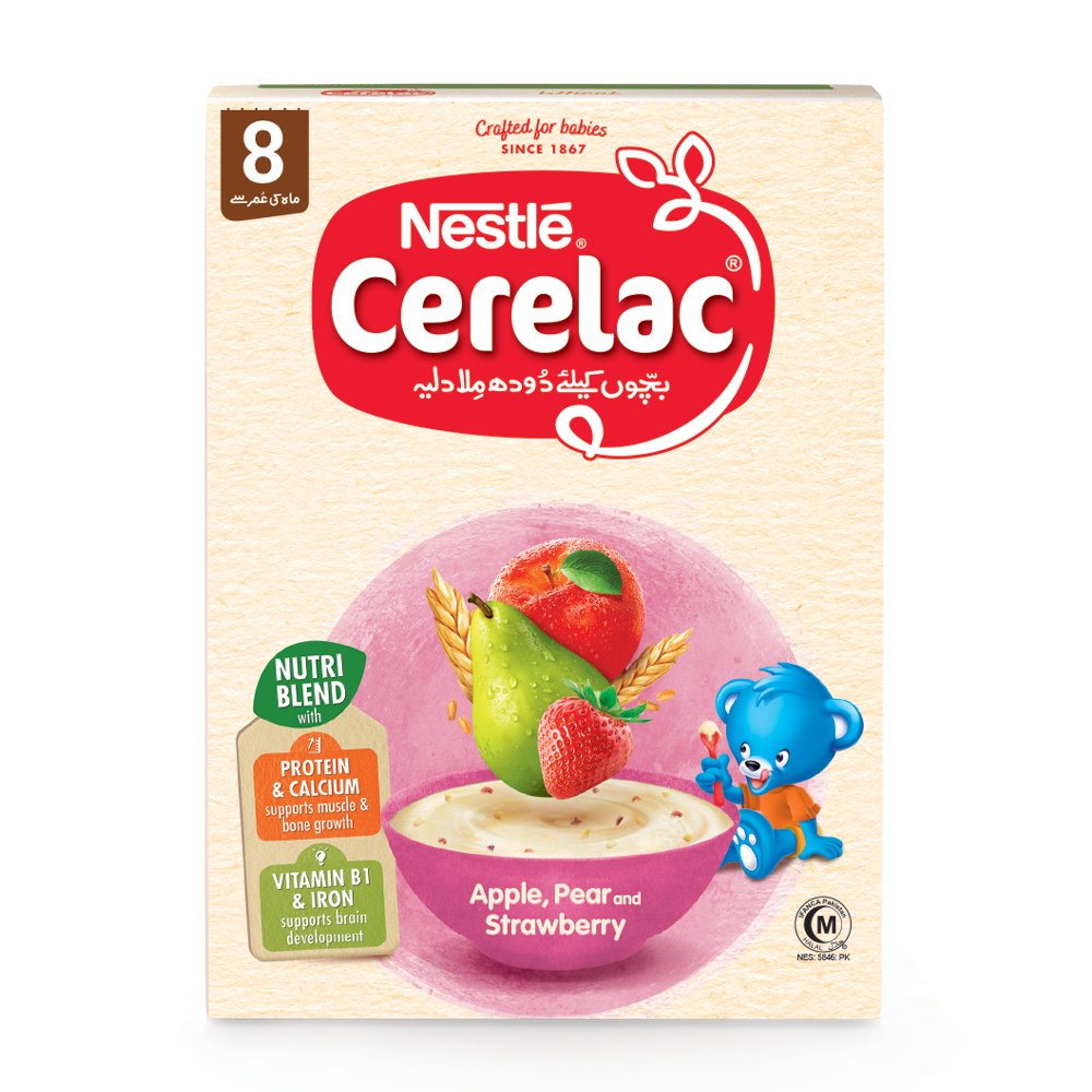 Nestle Cerelac Apple, Strawberry and Pear 175 GM