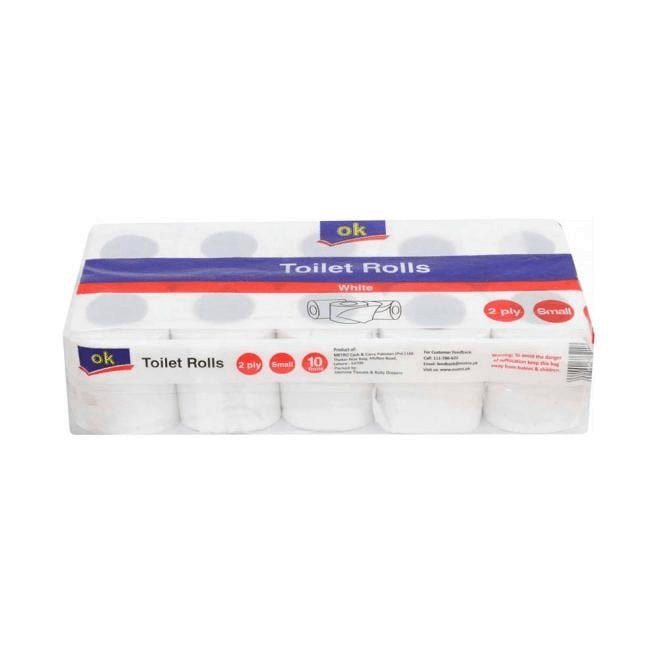 OK Tissues Toilet Rolls White X10