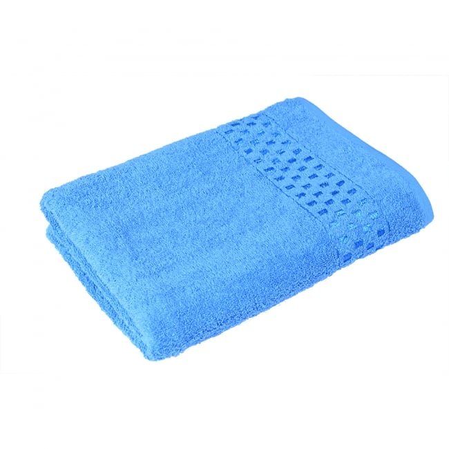 Tarrington House Box Border Bath Towel Blue