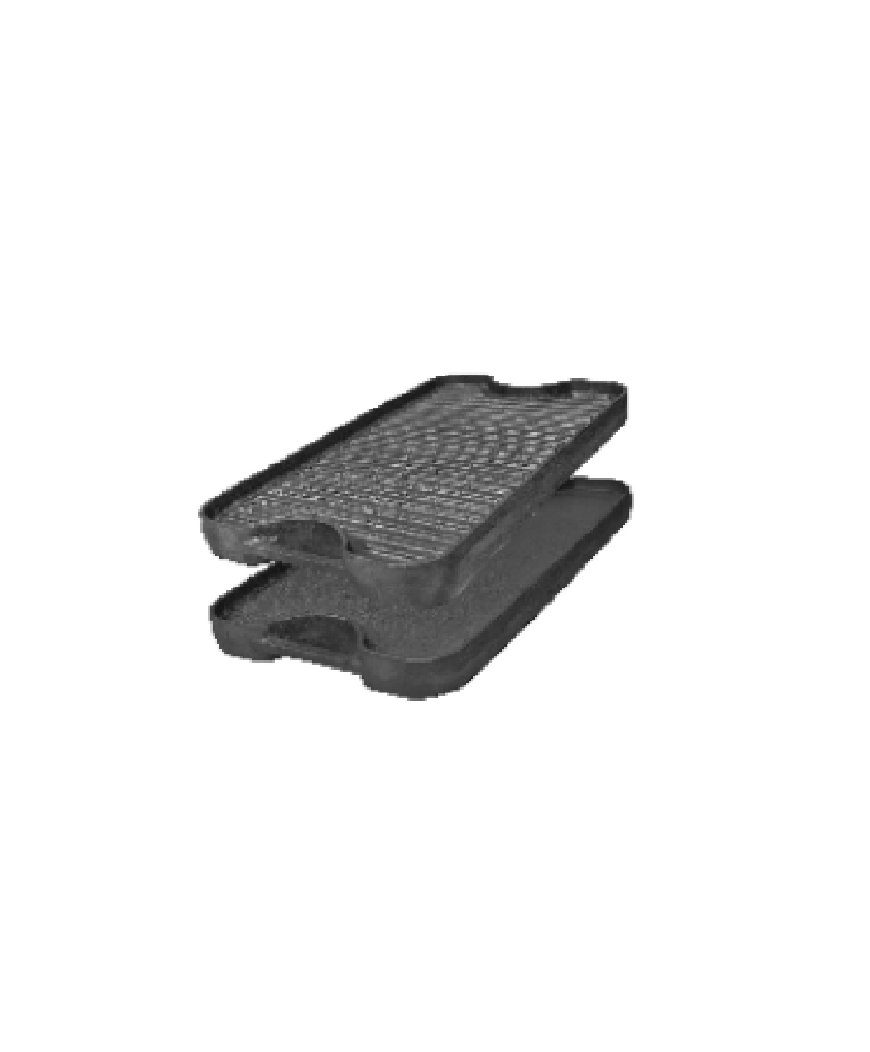 Krucible Kitchen Cast Iron Reversible Grill 13x7.5