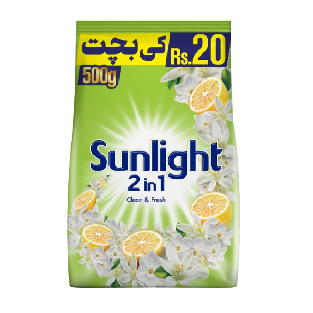 Sunlight 2in1 Washing Powder Green 500GM