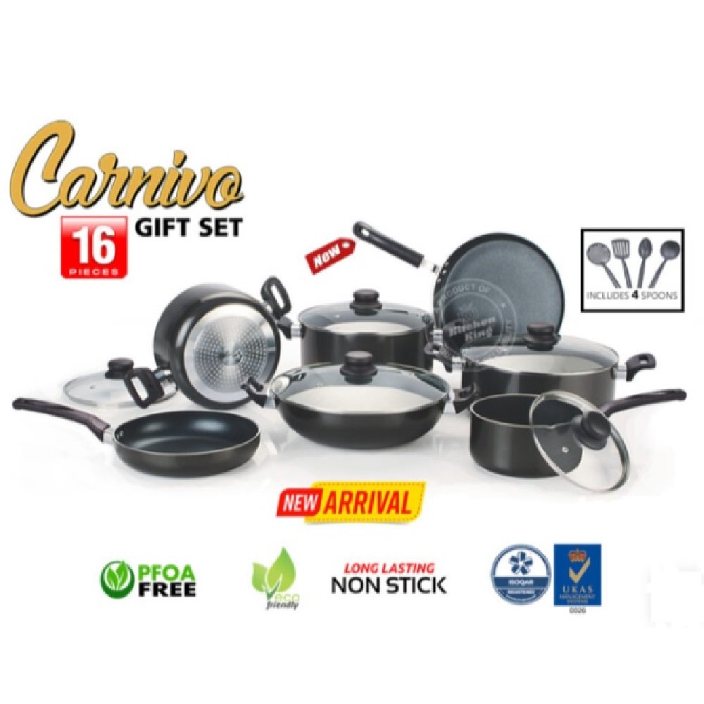 Kitchen King Non Stick Gift Set Carnivo 16 Pieces